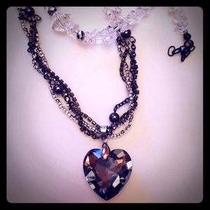 CRYSTAL CUT HEART NECKLACE